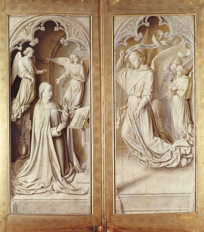 The Annunciation, from the Bourbon Altarpiece by Master of Moulins